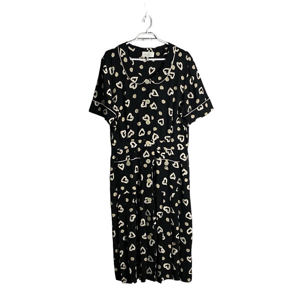 Elegance Paris Vintage Women's Polka Dot/Hearts Print Dress